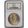 Image 1 : 1887 $1 Morgan Silver Dollar Coin NGC MS63 Amazing Toning