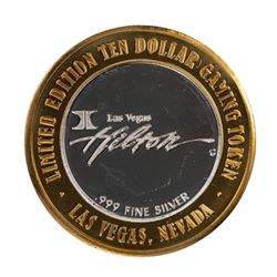 .999 Silver Hilton Las Vegas, Nevada $10 Casino Limited Edition Gaming Token
