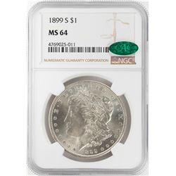 1899-S $1 Morgan Silver Dollar Coin NGC MS64 CAC