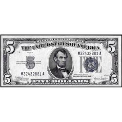 1934C $5 Silver Certificate Note