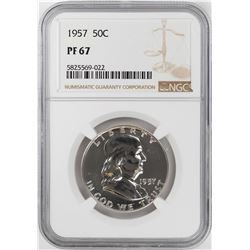 1957 Proof Franklin Half Dollar Coin NGC PF67