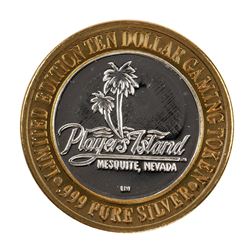 .999 Fine Silver Players Island Casino $10 Casino Limited Edition Gaming Token