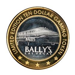 .999 Silver Ballys Las Vegas $10 Casino Limited Edition Gaming Token