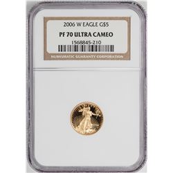 2006-W Proof $5 American Gold Eagle Coin NGC PF70 Ultra Cameo