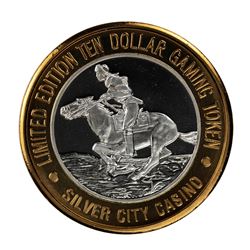.999 Silver Silver City Las Vegas, Nevada $10 Limited Edition Gaming Token