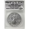 Image 1 : 2013-W $1 American Silver Eagle Coin Satin Finish ANACS SP70 First Day of Issue