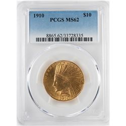 1910 $10 Indian Head Eagle Gold Coin PCGS MS62