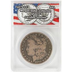 1879-CC $1 Morgan Silver Dollar Coin ANACS Certified Genuine