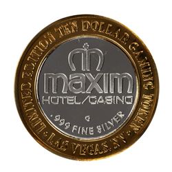 .999 Silver Maxim Hotel & Casino Las Vegas, NV $10 Limited Edition Gaming Token