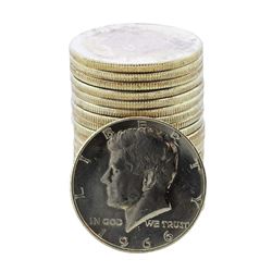 Roll of (20) Brilliant Uncirculated 1966 Kennedy Half Dollar Coins
