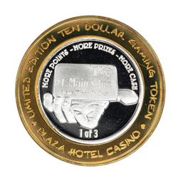 .999 Silver Plaza Hotel & Casino Nevada $10 Gaming Token Limited Edition