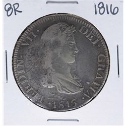 1816-AG Mexico 8 Reales Ferdin VII Silver Coin