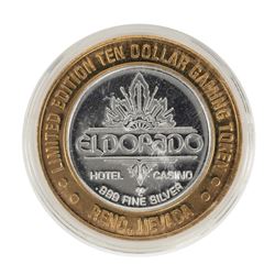 .999 Silver El Dorado Hotel & Casino Reno, Nevada $10 Limited Edition Gaming Token