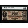 Image 1 : 1864 $5 State of Florida Tallahassee Cr.34 Obsolete Note PMG Choice Uncirculated 64