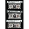 Image 1 : (3) Consec. 1934 $5 Hawaii WWII Emergency Issue Federal Reserve Notes PMG Gem Unc 65EPQ