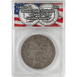 1892-O $1 Morgan Silver Dollar Coin ANACS Certified Genuine