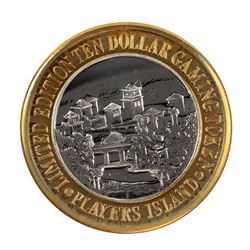 .999 Fine Silver Players Island Casino $10 Casino Limited Edition Gaming Token