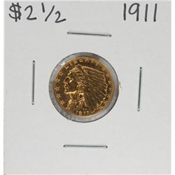 1911 $2 1/2 Indian Head Quarter Eagle Gold Coin