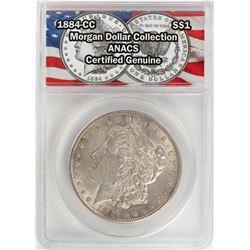 1884-CC $1 Morgan Silver Dollar Coin ANACS Certified Genuine