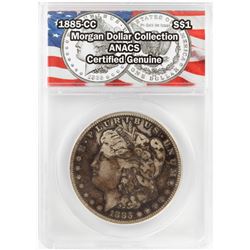 1885-CC $1 Morgan Silver Dollar Coin ANACS Certified Genuine