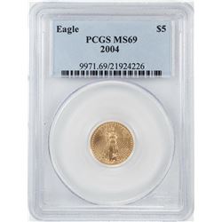 2004 $5 American Gold Eagle Coin PCGS MS69