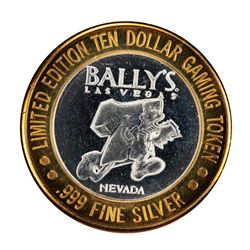 .999 Silver Ballys Las Vegas $10 Casino Limited Edition Gaming Token