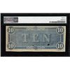 Image 2 : 1864 $10 Confederate States of America Note T-68 PMG About Uncirculated 55