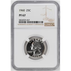 1960 Proof Washington Quarter Coin NGC PF67
