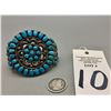 Image 8 : Vintage Turquoise and Sterling Silver Cluster Bracelet