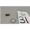 Image 7 : Sterling Silver and Gold Nugget Ring