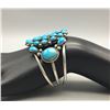 Image 8 : Sterling Silver and Turquoise Cluster Bracelet