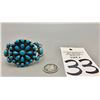 Image 9 : Sterling Silver and Turquoise Cluster Bracelet