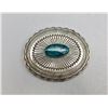 Image 2 : Sterling Silver and Turquoise Belt Buckle