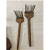 Image 6 : Antique Wool Combs, Brush and Spindle