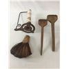 Image 7 : Antique Wool Combs, Brush and Spindle