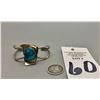 Image 8 : Vintage Turquoise and Sterling Silver Bracelet