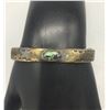 Image 1 : Nice Green Turquoise and Coin Silver Ingot Bracelet - Old School Style!