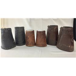 Three Pair of Leather Cowboy Wrist Cuffs