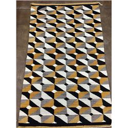 Vintage Optical Illusion Navajo Textile