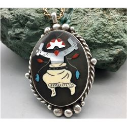 Apache Gaun Dancer Inlay Pendant