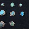 Image 3 : Group of 10 Vintage Turquoise Rings