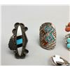 Image 2 : Five Vintage Inlay Rings