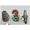 Image 3 : Five Vintage Inlay Rings