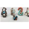 Image 4 : Five Vintage Inlay Rings