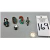 Image 7 : Five Vintage Inlay Rings