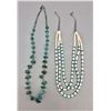 Image 2 : Two Turquoise and Heishi Necklaces
