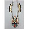 Image 1 : Zuni Inlay Antelope Kachina Necklace