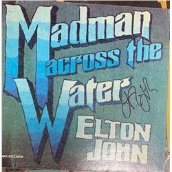 Signed Elton John , Madman Across the Water Album Cover