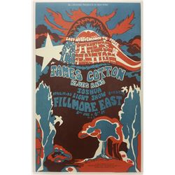 FRANK ZAPPA with the Mothers of Invention and JAMES COTTON Concert Poster at NYC's Fillmore East