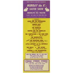 Original MOTOWN 1965: MARVIN GAYE, The Four Tops, THE TEMPTATIONS and The Miracles Concert Handbill